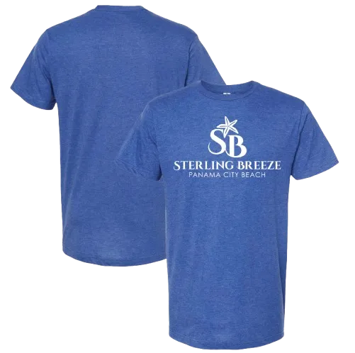 [202- S- Heather Royal] Sterling Breeze Tee, Full Front (Heather Royal, S)
