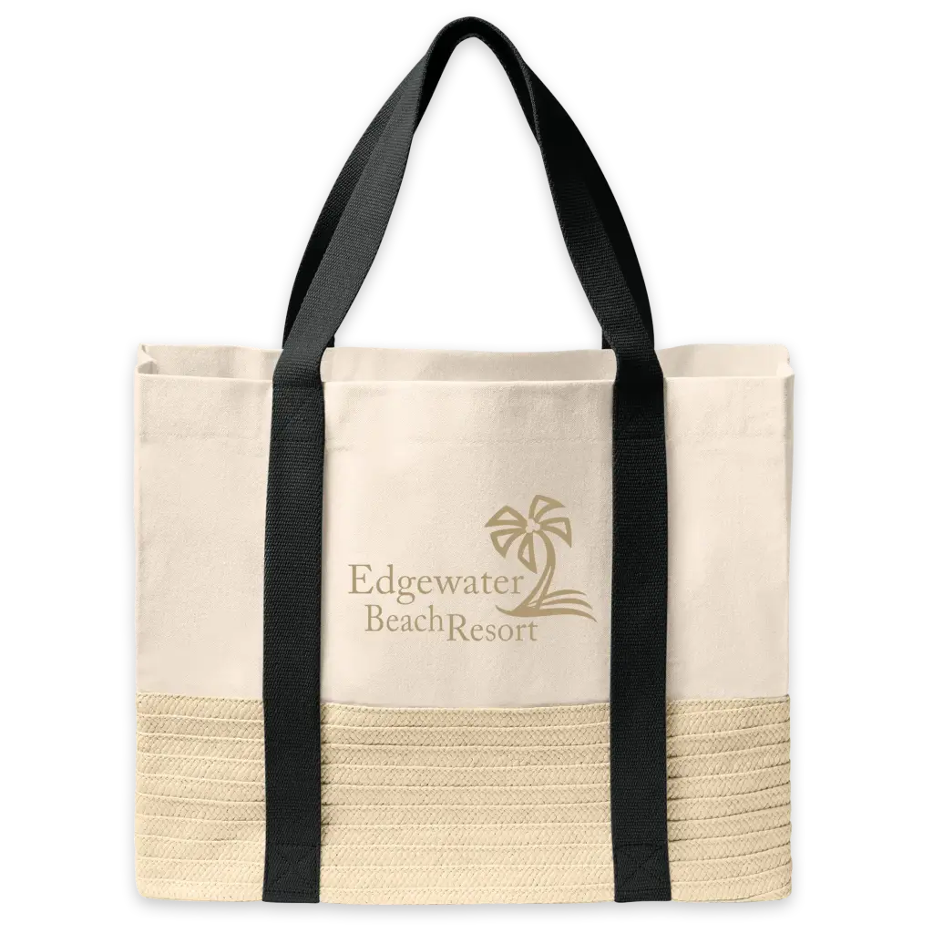 [BG450-Deep Black] Edgewater Beach Resort Beach Tote (Deep Black)