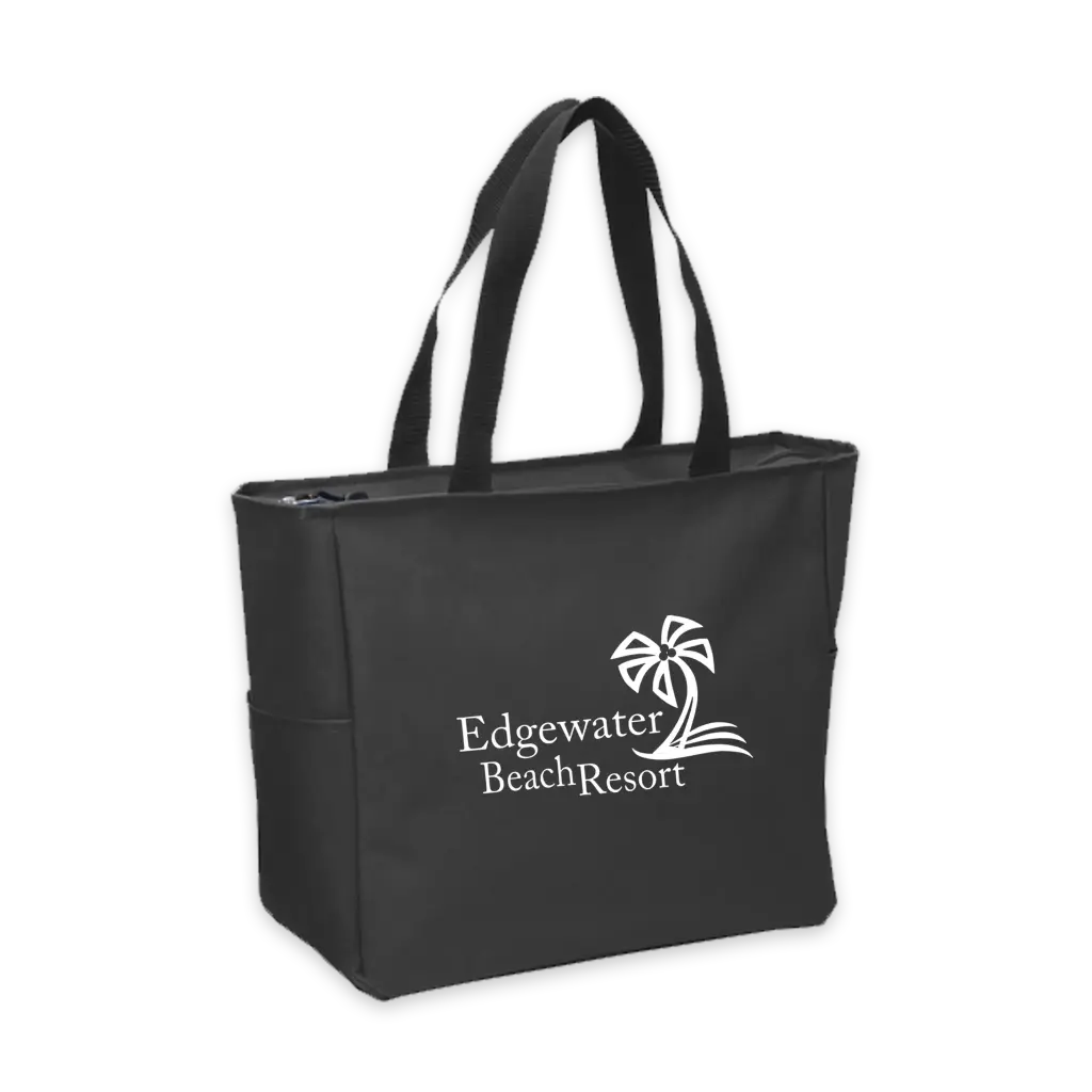 [BG410-Black] Edgewater Beach Resort Tote Bag (Black)