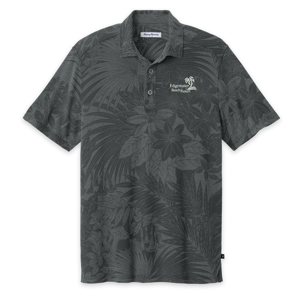 [ST227544TB- S- Coal] Edgewater Beach Resort Tommy Bahama® Santiago Paradise Polo (S, Coal)
