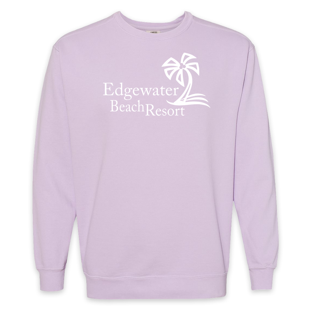 [1566-S-Orchid] Edgewater Beach Resort Crewneck Sweatshirt (S, Orchid)