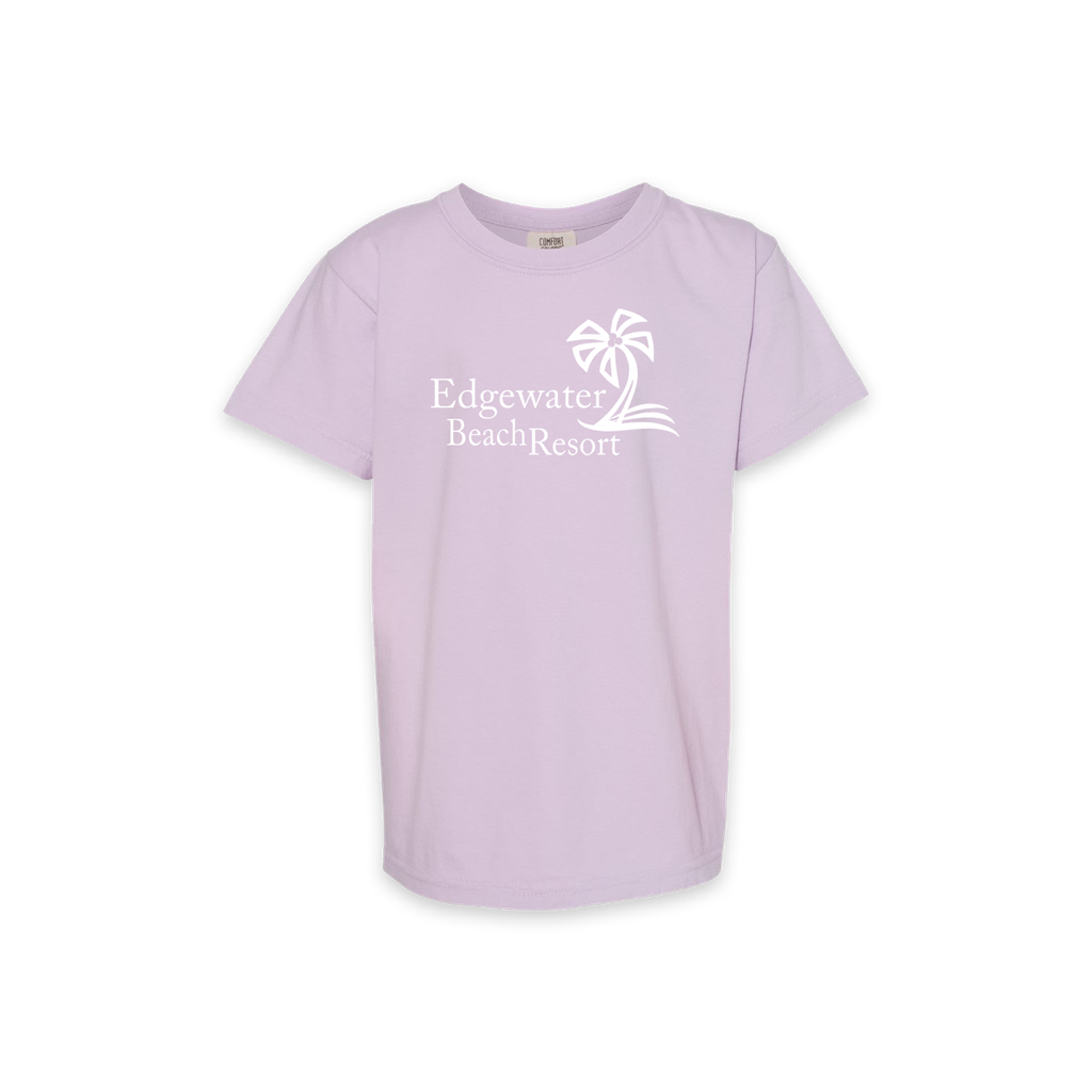 [9018- YS- Orchid] Edgewater Beach Resort Comfort Colors Youth T-Shirt (Orchid, YS)