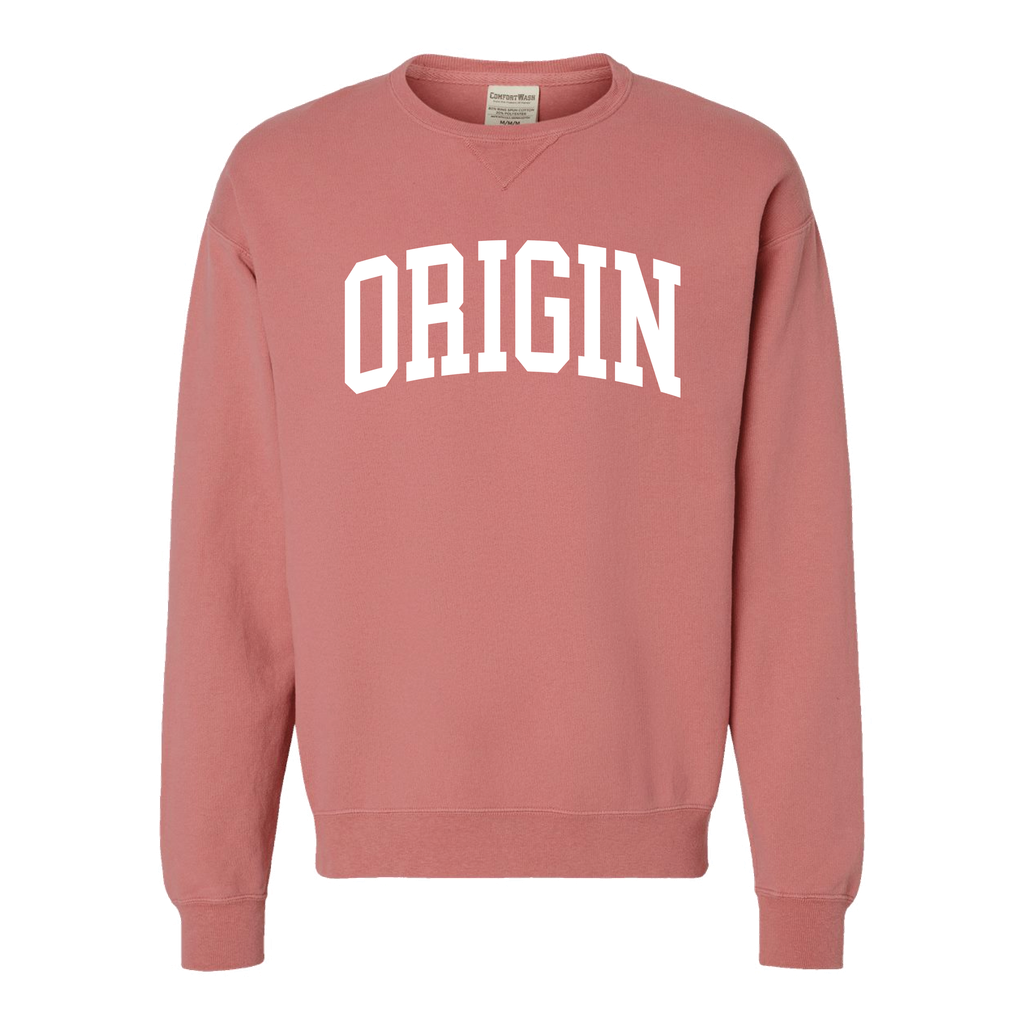[GDH400-S-MAUVE] Origin Comfort Wash Collegiate Crewneck (S, Mauve)