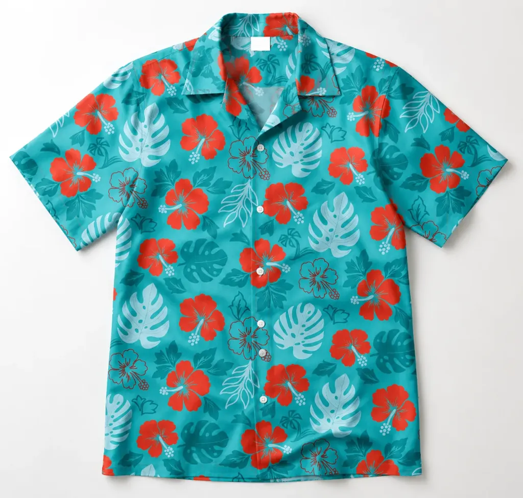 [300766-S-Edgewater] Edgewater Beach Resort Sublimation Hawaiian Shirt (S)