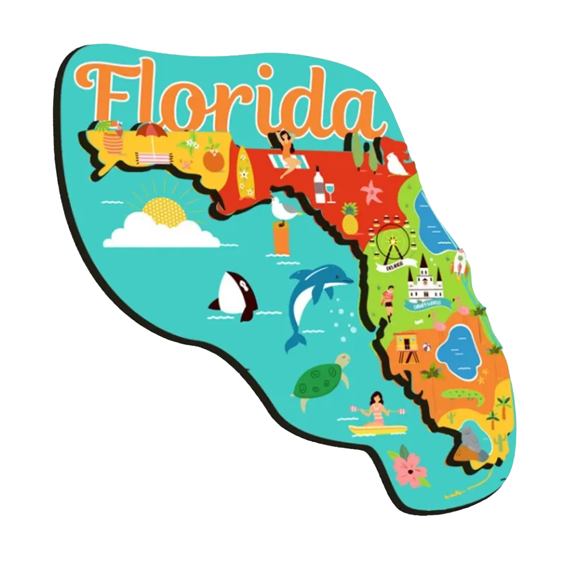 Florida Magnet - Map of Florida